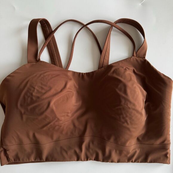 Lululemon Like a Cloud Longline Bra Roasted Brown Size XL? XXL? D / DD Cup - Picture 1 of 6